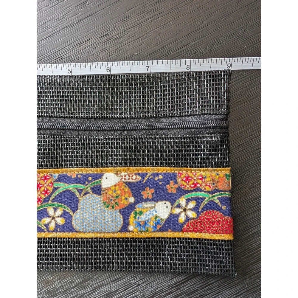 Kawaii Mesh‎ Zipper Pouch Japanese Rabbit Floral Fabric Trim Butterfly Charm